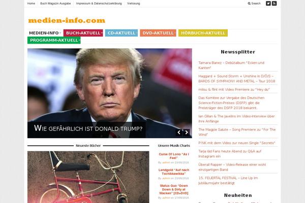 Site using WpF Easy News Ticker plugin