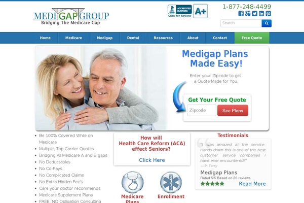 medigapgroup.com site used Allegiantplans