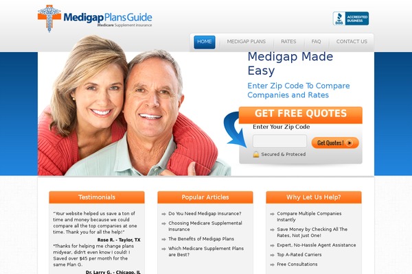 medigapplansguide.com site used Medigap