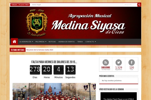 Site using WordPress Countdown plugin plugin
