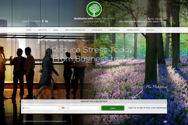 Meditation theme site design template sample