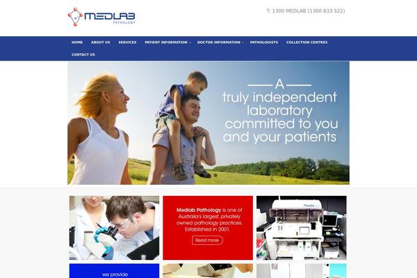 Medlab theme site design template sample