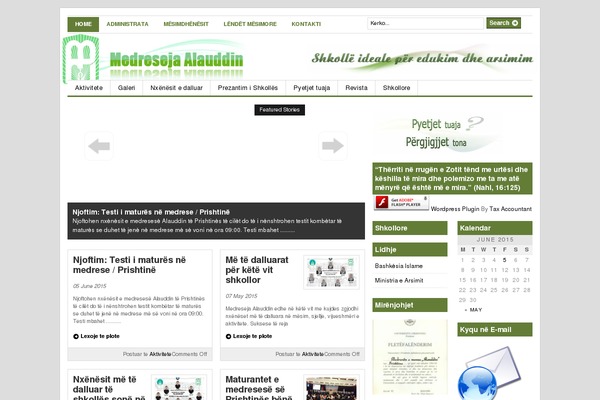 Site using Flash Clock Widget plugin