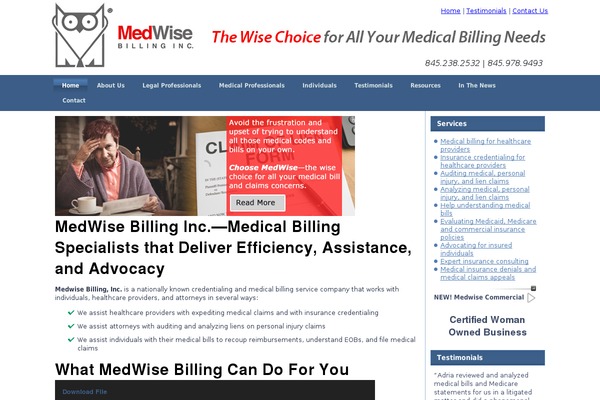 Site using HMS Testimonials plugin