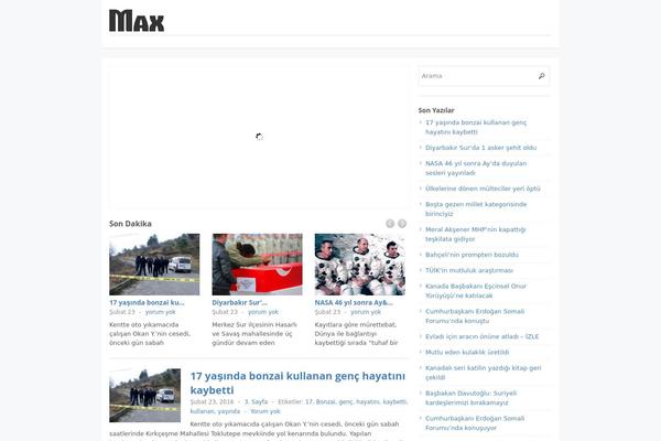 Max Magazine theme site design template sample