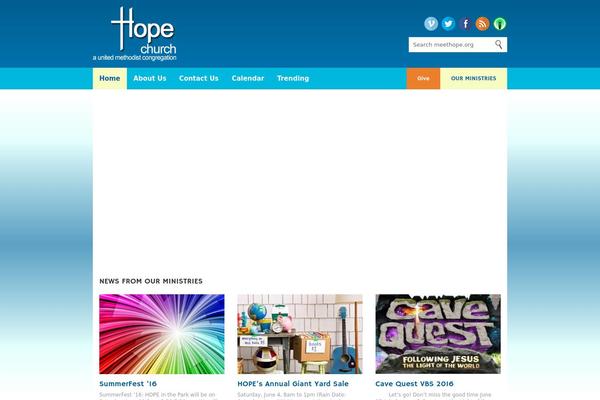 Hope theme site design template sample