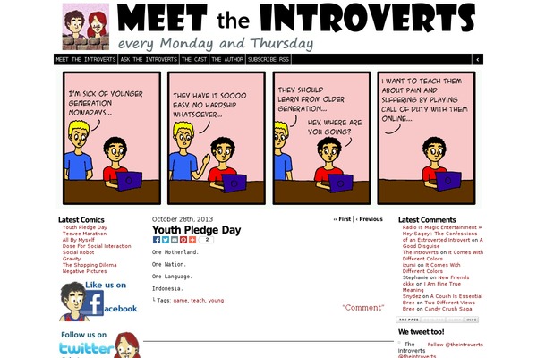 Comicpress 3c theme site design template sample