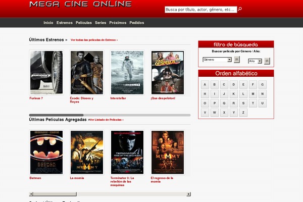 megacineonline.net site used Archivo-comprimido