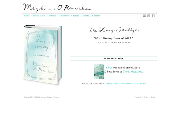 meghanorourke.net site used Minimaldessign