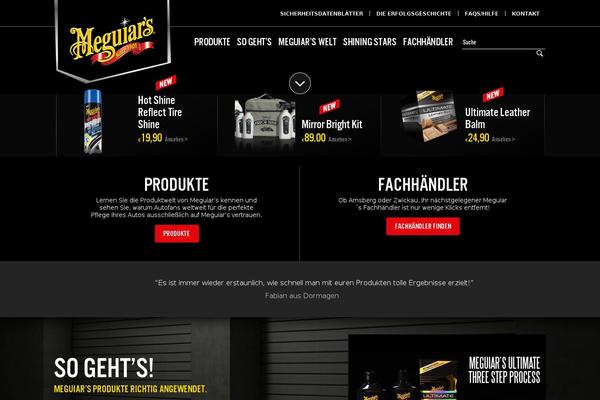 meguiars.de site used Meguiars