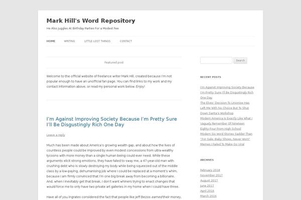 Site using WP Scrippets plugin
