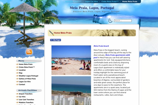 Beach Holiday theme site design template sample