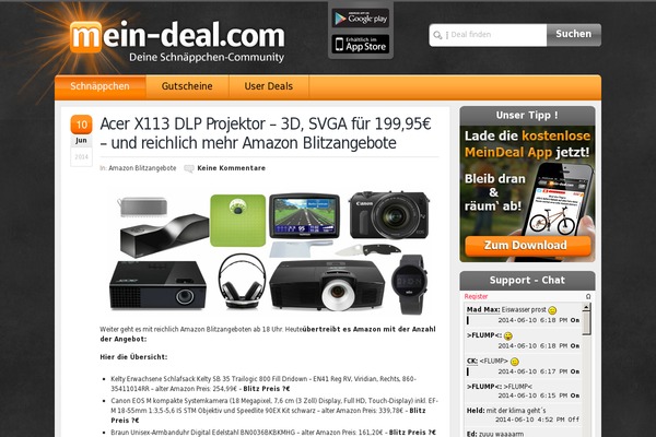 mein-deal.com site used Designer