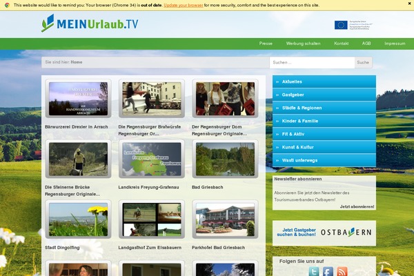 meinurlaub.tv site used Video Elements