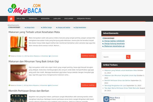 mejabaca.com site used Magazine Style
