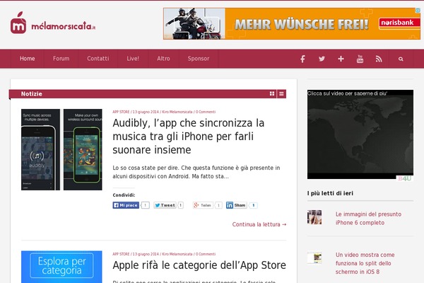 melamorsicata.it site used Newspack-theme