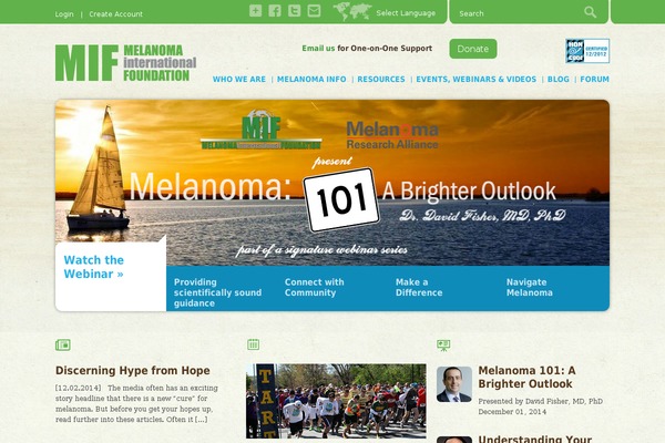 melanomaintl.org site used Melanoma