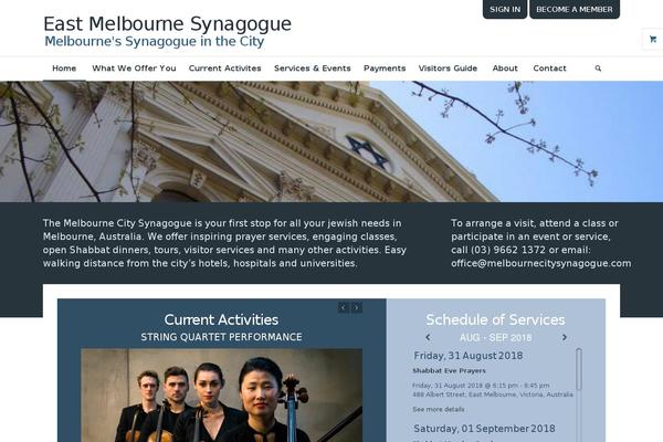 melbournecitysynagogue.com site used Enfold