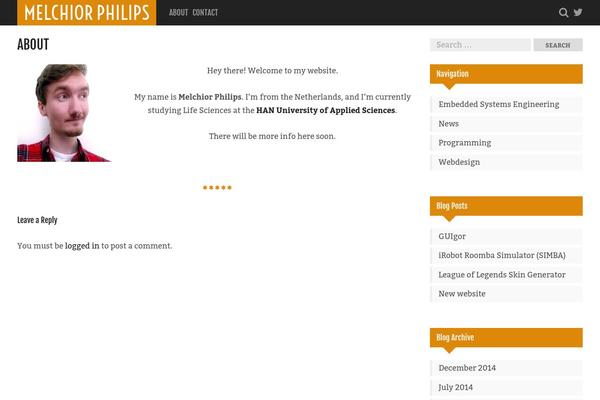 melchiormphilips.com site used Why Hello There