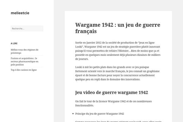 Twenty Fifteen theme site design template sample