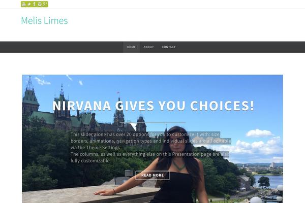 Nirvana theme site design template sample