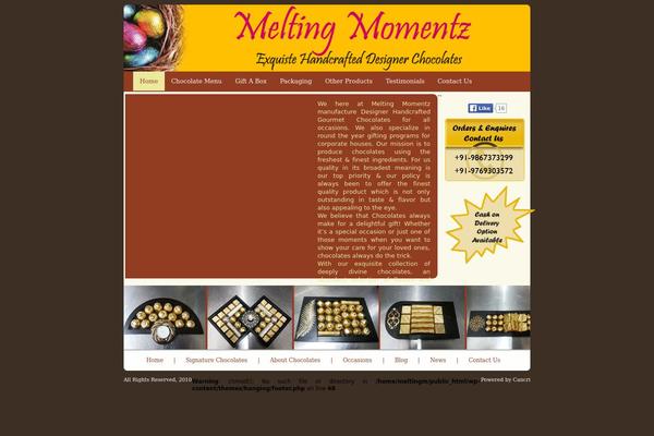 Hanging theme site design template sample