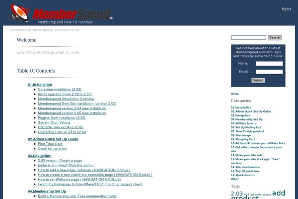 Site using Alkivia PageList plugin