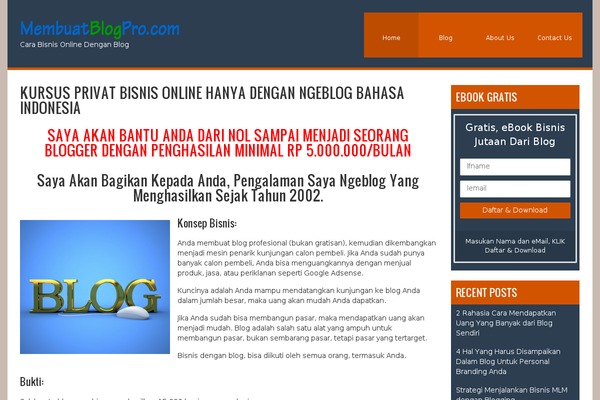 membuatblogpro.com site used Amazetheme