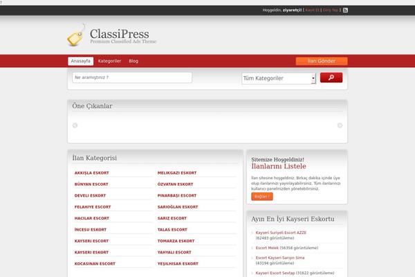 ClassiPress theme site design template sample