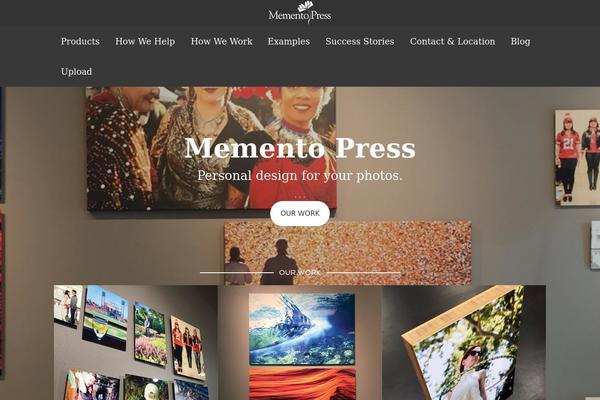 Memento theme site design template sample