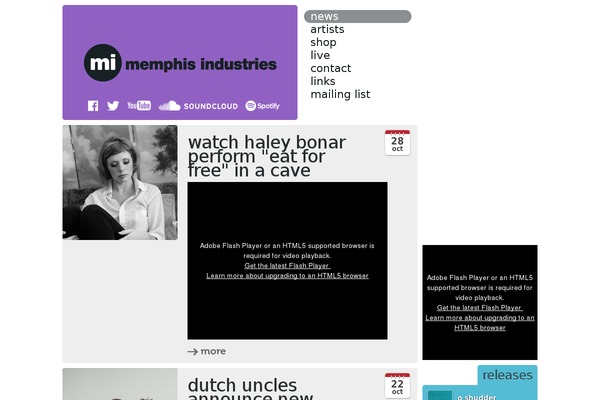 Memphis theme site design template sample