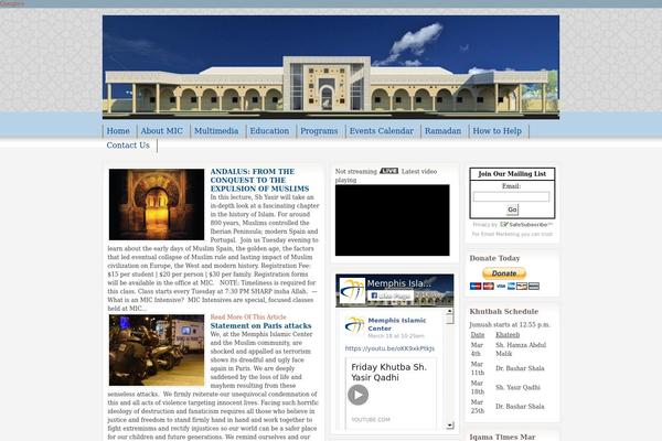 Site using Event Registration plugin