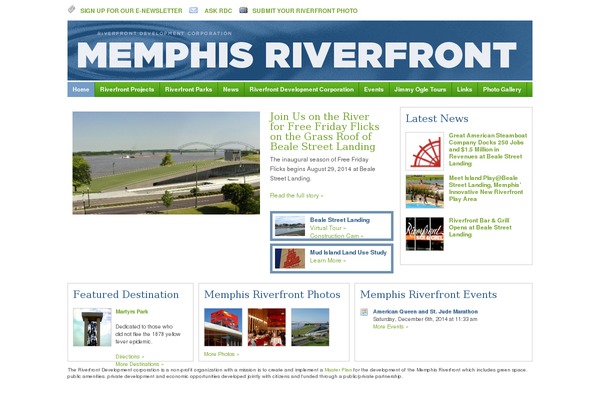 memphisriverfront.com site used Memphis