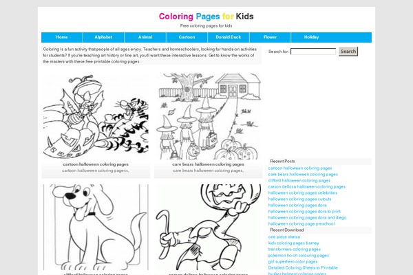 coloringkids WordPress theme, websites list used coloringkids theme coloringkids theme websites examples