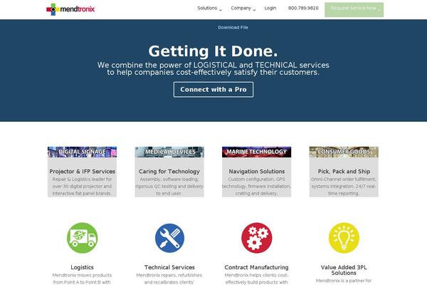 mendtronix.com site used Translang