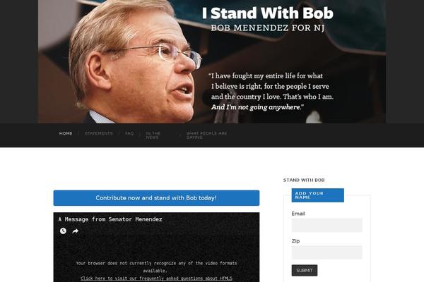 menendezfornj.com site used Bob-menendez