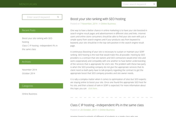 Green Garden theme site design template sample