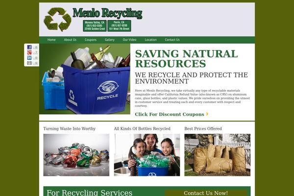 Frontend theme site design template sample