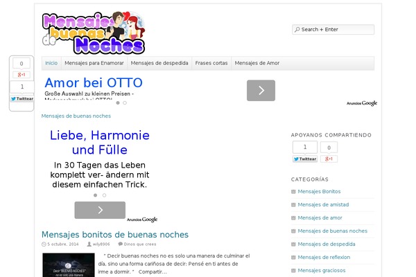 mensajesdebuenasnoches.com site used Tagebuch