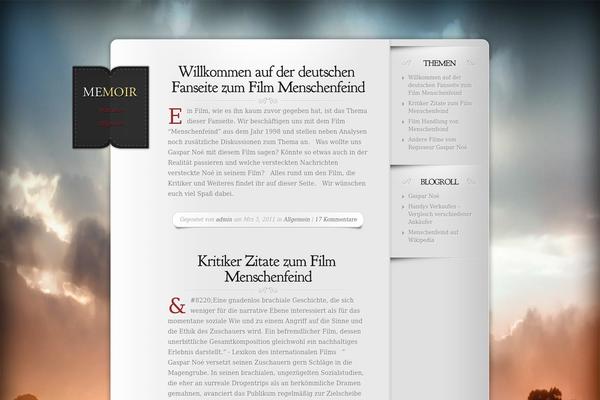 Memoir theme site design template sample