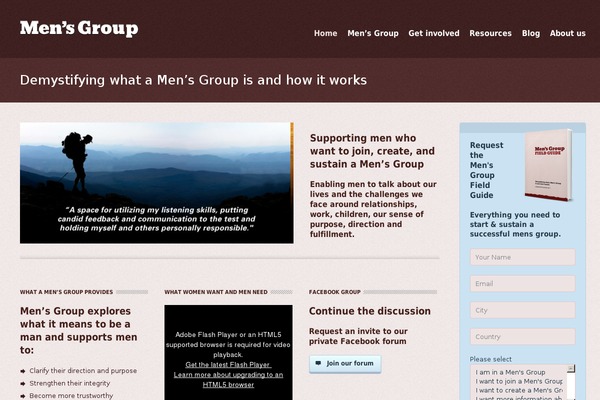 mensgroup.info site used Frame