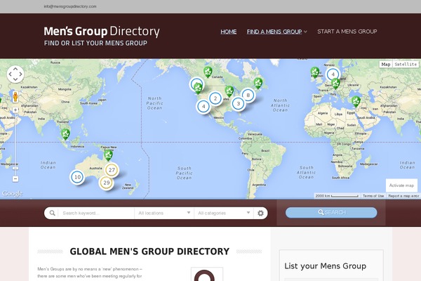 Directory theme site design template sample