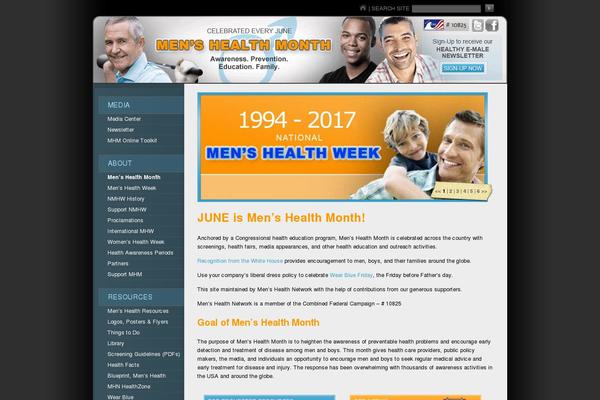 menshealthmonth.org site used Superb-landingpage