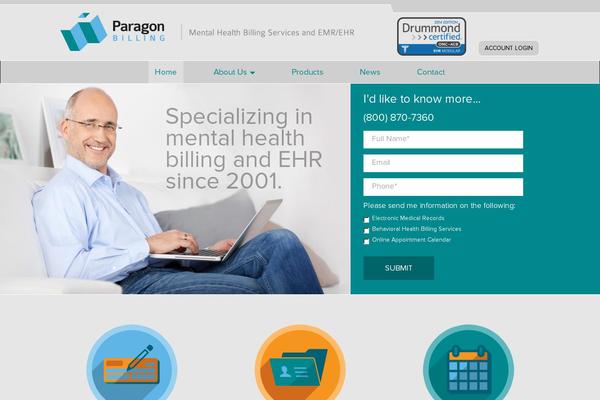 Paragon theme site design template sample
