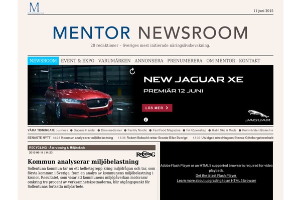 Mentor theme site design template sample