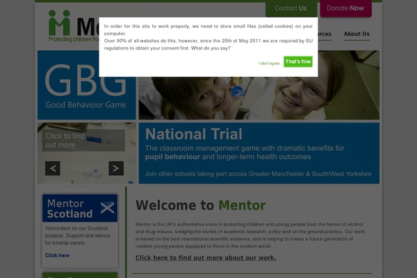 Site using Cookie-warning plugin