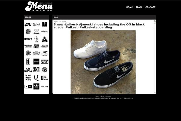 menuskateshop.com site used Menu