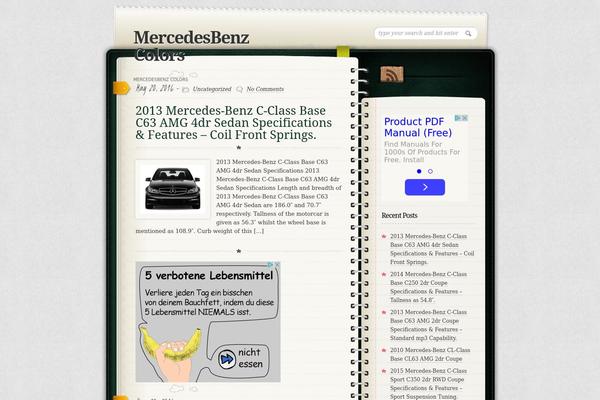 Diary theme site design template sample