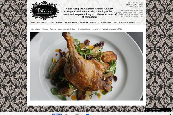 Merchant theme site design template sample