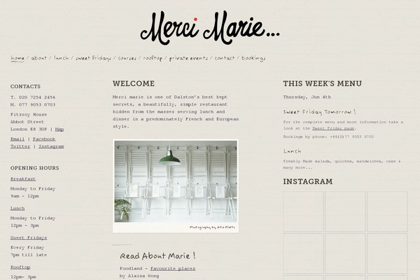 merci-marie.com site used Marie